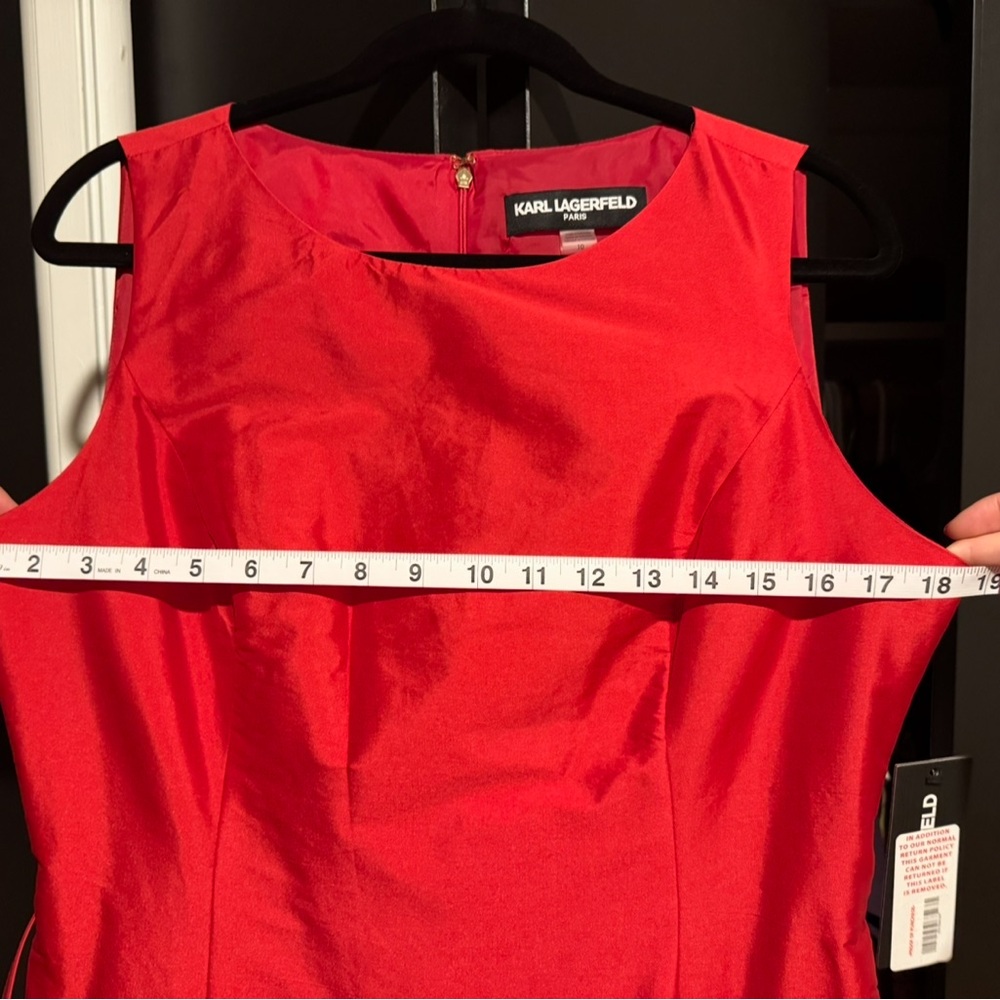 NWT Karl Lagerfeld Paris | Taffeta Drop-Waist Ball Gown - Picture 14 of 14
